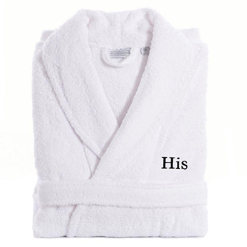 Mens Linum Home Textiles Turkish Cotton Embroidered His Terry Bathrobe Product Image