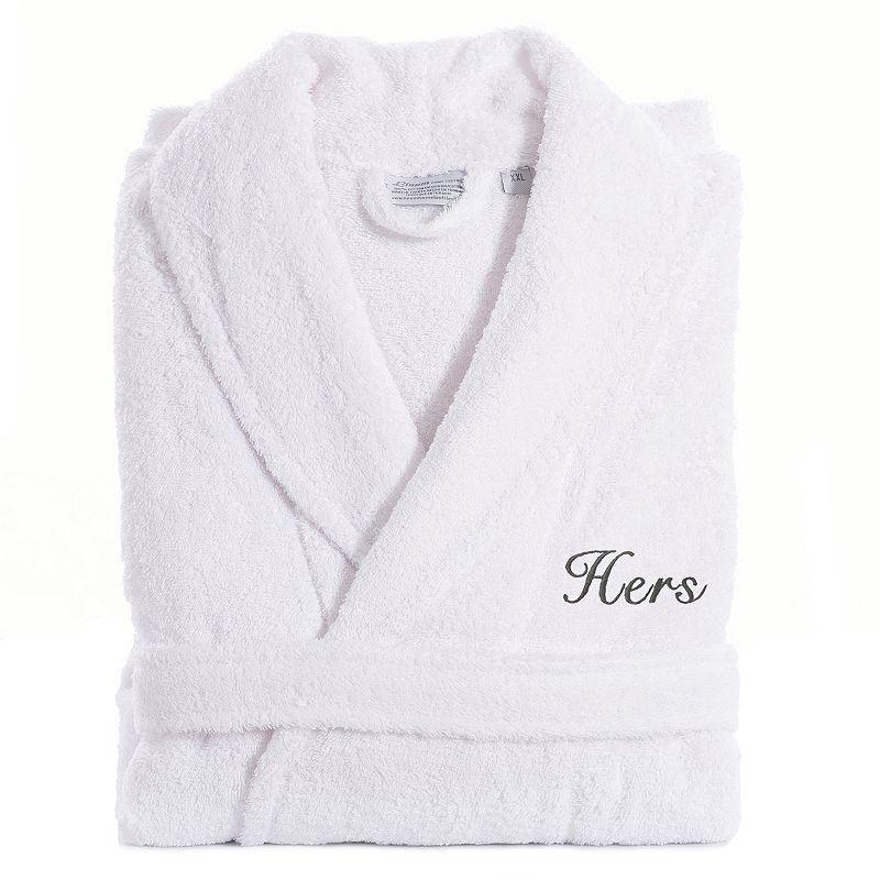 Womens Linum Home Textiles Turkish Cotton Embroidered Hers Terry Bathrobe Product Image