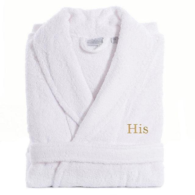 Mens Linum Home Textiles Turkish Cotton Embroidered His Terry Bathrobe Product Image