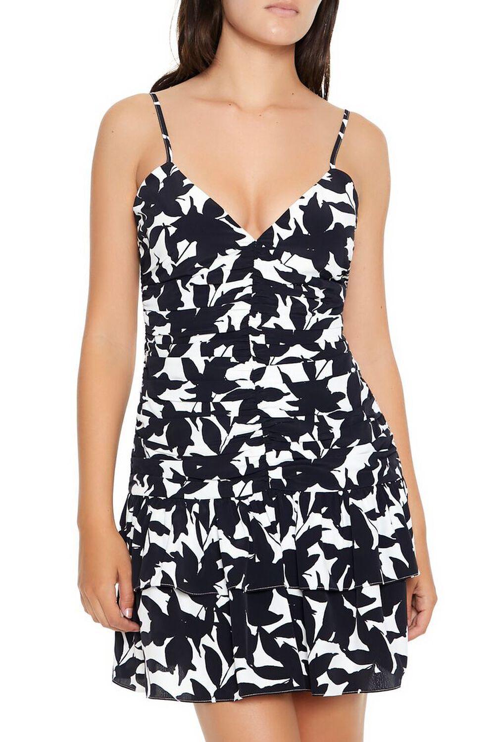 Pleated Floral Print Mini Dress | Forever 21 Product Image