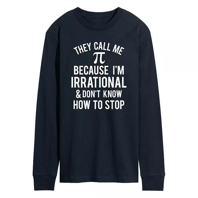 Mens Call Me Pi Long Sleeve Tee Product Image