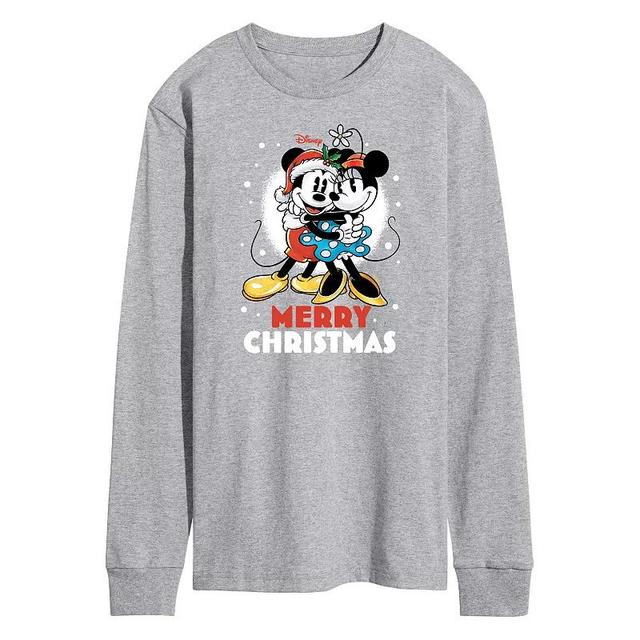 Disneys Mickey & Minnie Mouse Mens Merry Christmas Long Sleeve Graphic Tee Product Image