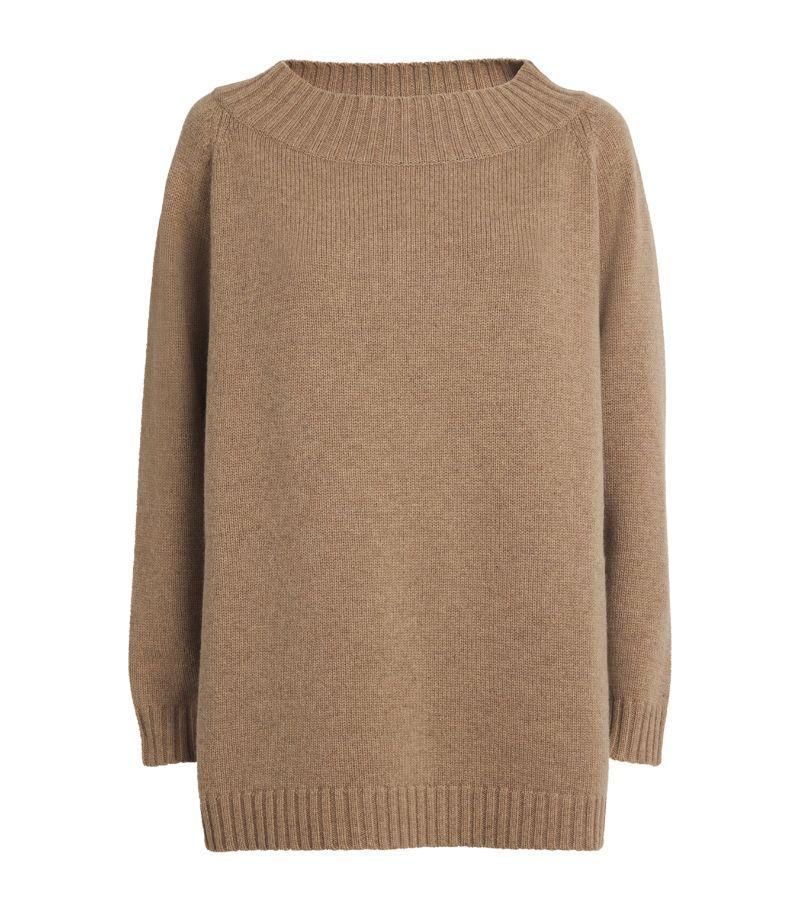 Wool-cashmere Oversized Sweater In Brown Product Image