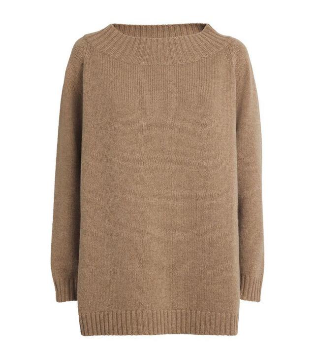 Wool-cashmere Oversized Sweater In Brown Product Image