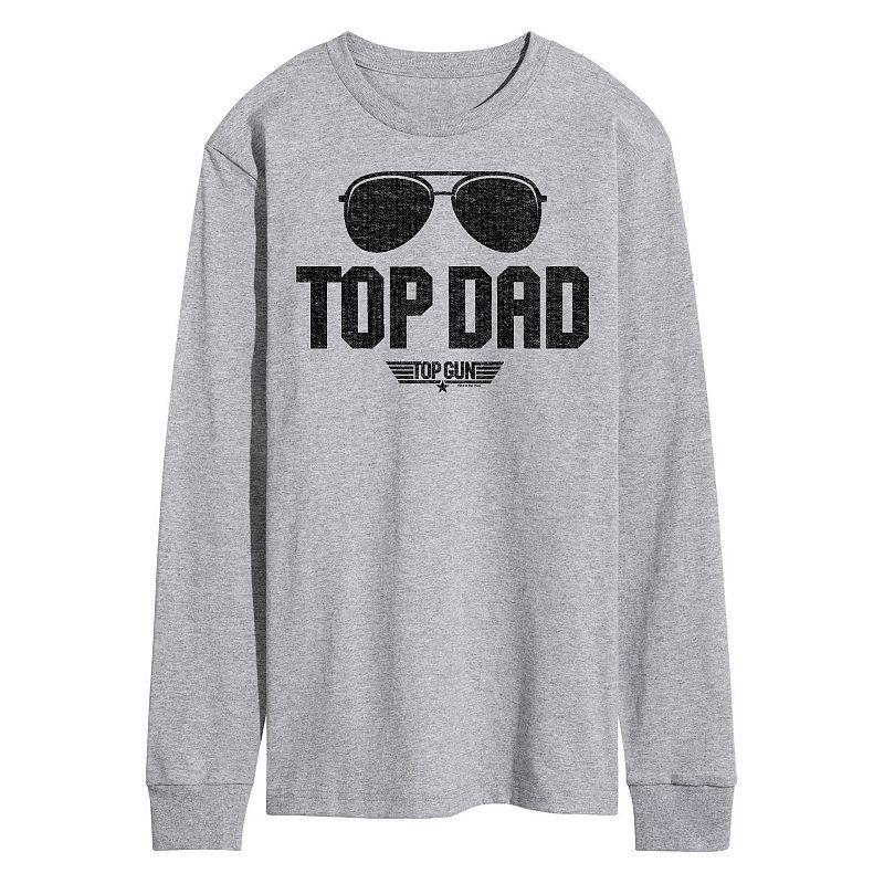 Mens Top Gun Top Dad Long Sleeve Tee Product Image