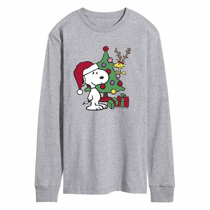 Mens Peanuts Christmas Tee Dark Grey Product Image