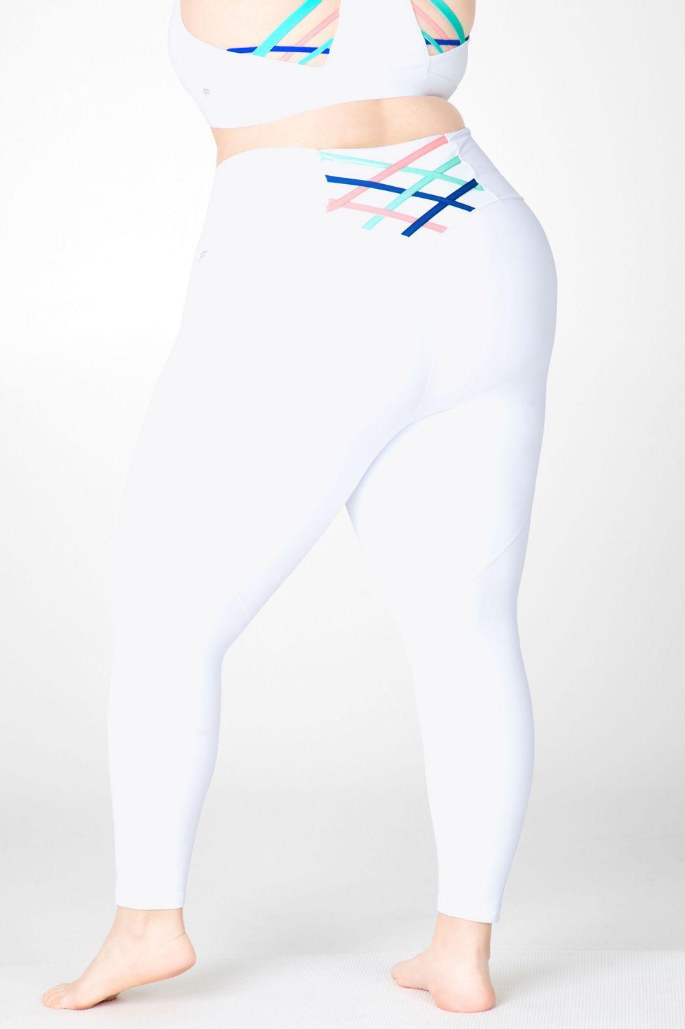 Fabletics Boost 7/8 Legging Womens white plus Size 3X Product Image