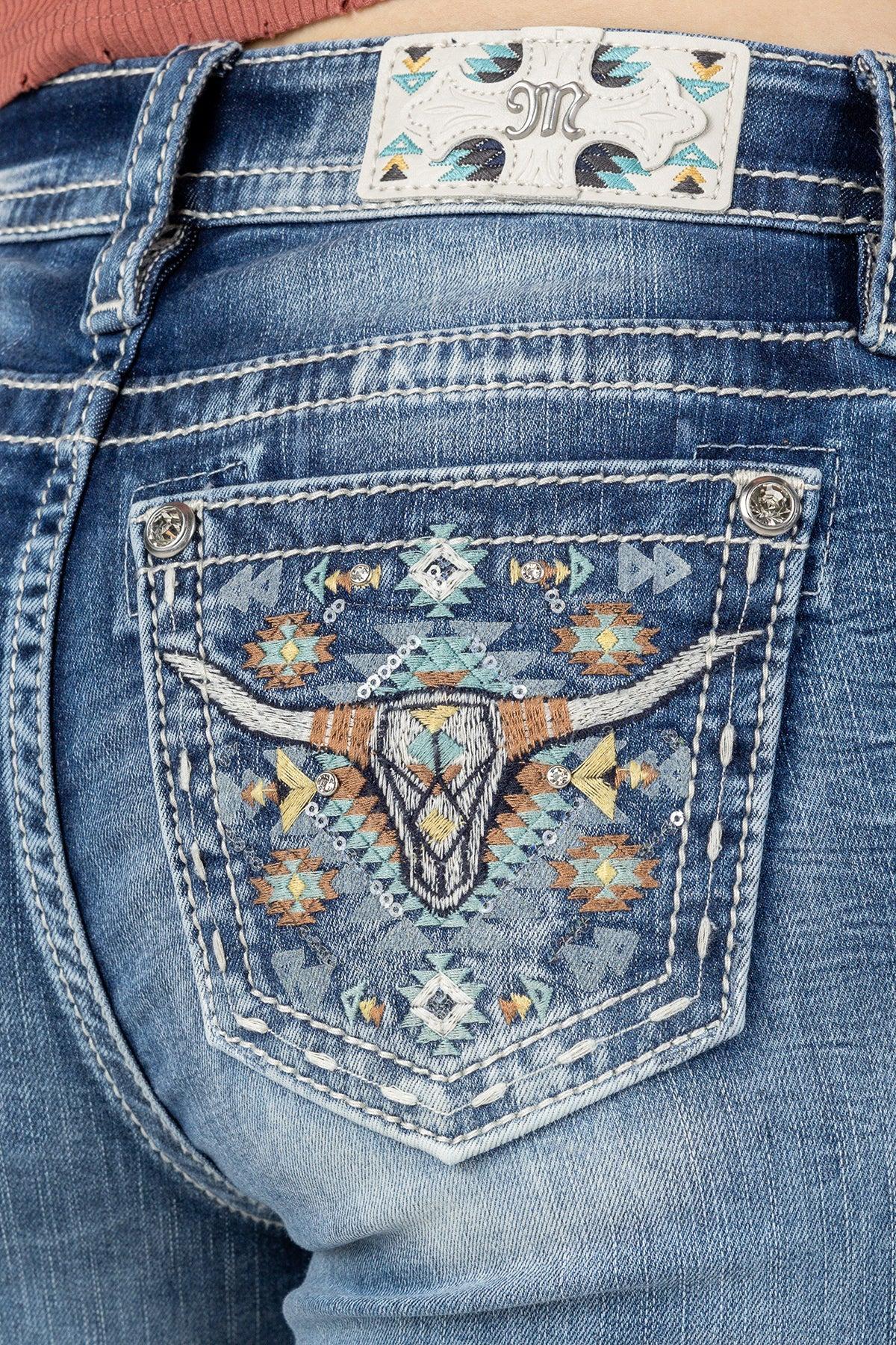 Turquoise Native Longhorn Denim Product Image