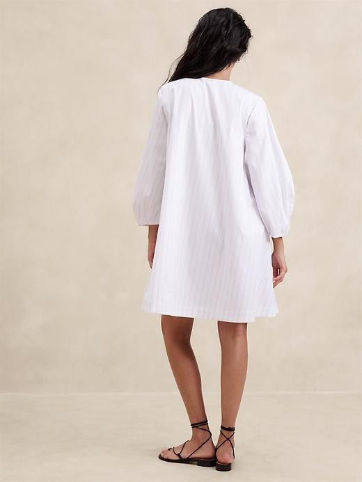 Poplin Lantern-Sleeve Mini Dress Product Image