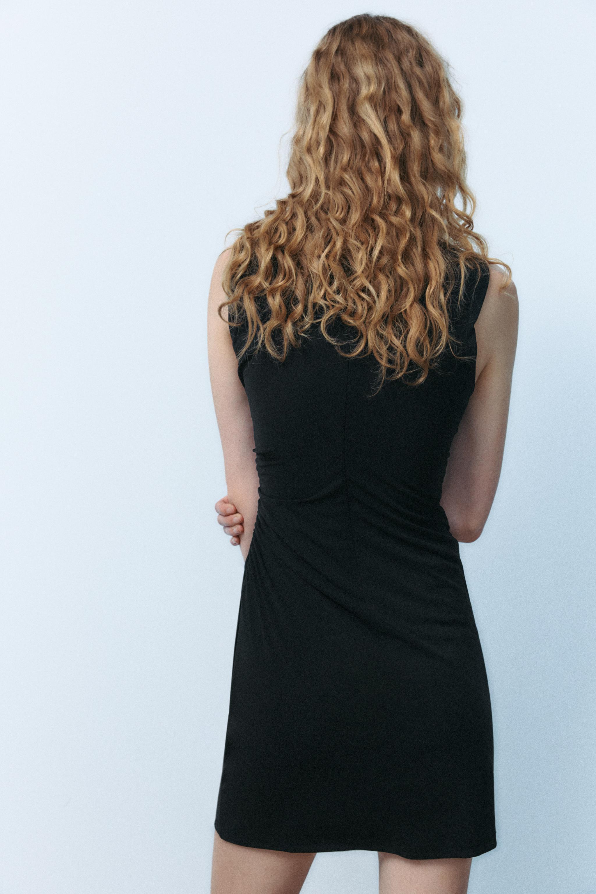 SHORT DRESS WITH RUCHING Product Image