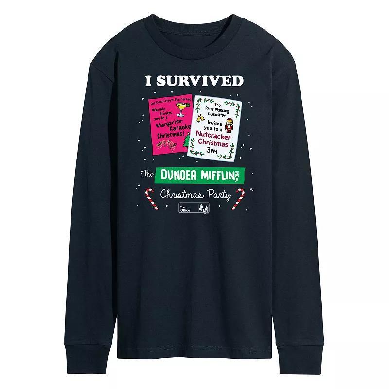 Mens The Office Survived Christmas Party Tee Blue Product Image