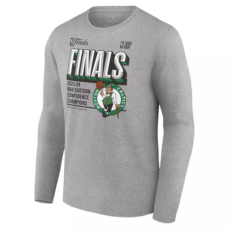 Mens NBA Boston Celtics Fanatics 2024 Eastern Conference Champions Locker Room Authentic Long Sleeve T-Shirt Silver Product Image