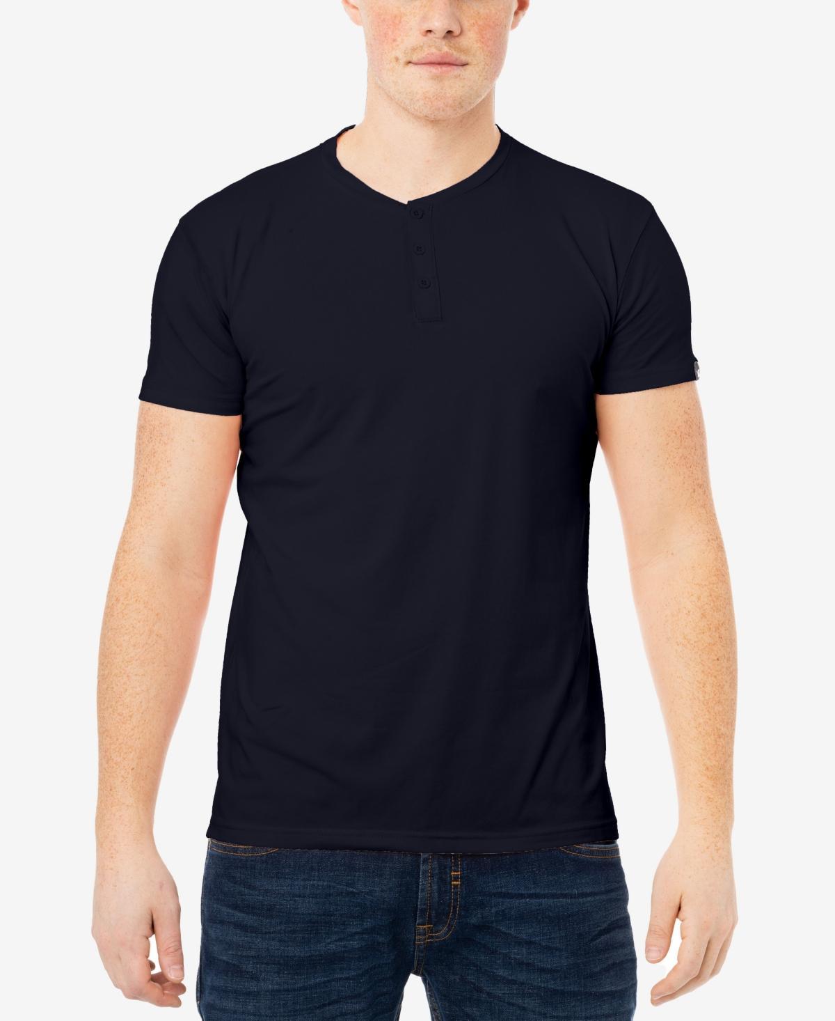 X-Ray Mens Basic Henley Neck Short Sleeve T-shirt Product Image