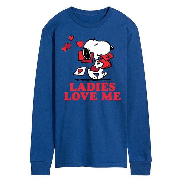 Mens Peanuts Ladies Love Me Long Sleeve Tee Product Image