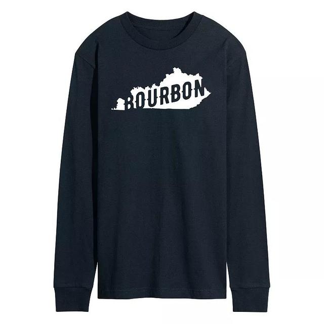 Mens Kentucky Bourbon Long Sleeve Graphic Tee Blue Product Image