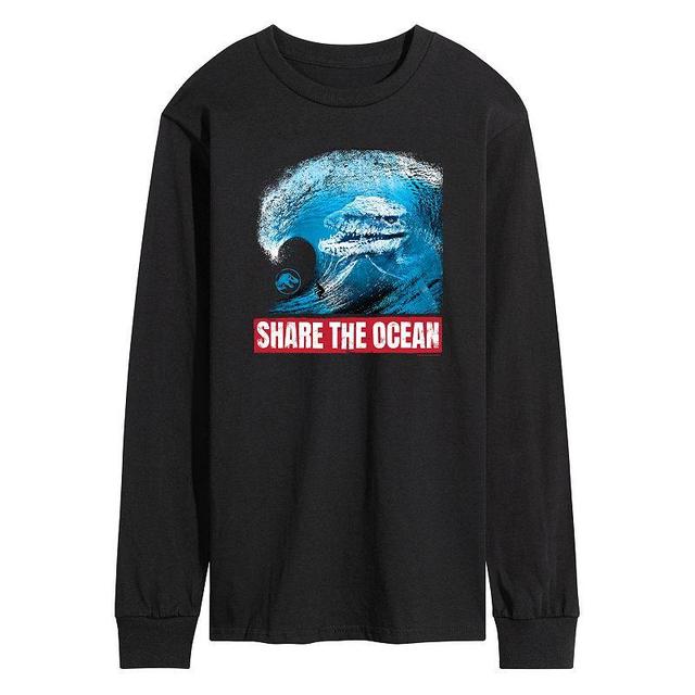 Mens Jurassic World Share The Ocean Long Sleeve Black Product Image