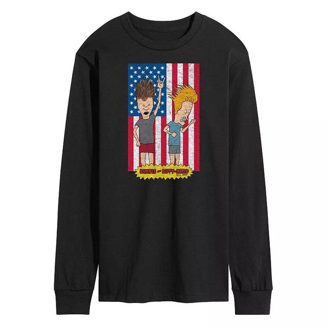 Mens Beavis And Butthead Americana Long Sleeve Tee Product Image