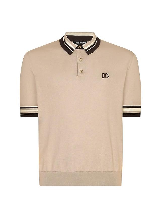 Mens Silk Knit Polo Shirt Product Image