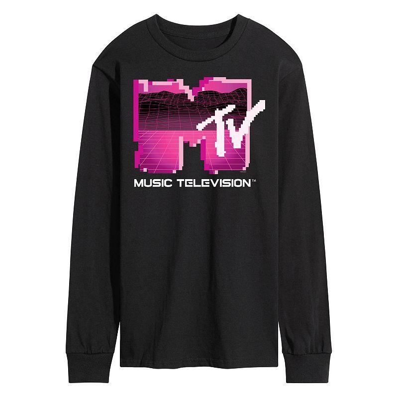 Mens MTV Retro Gamer Logo Long Sleeve Graphic Tee Product Image