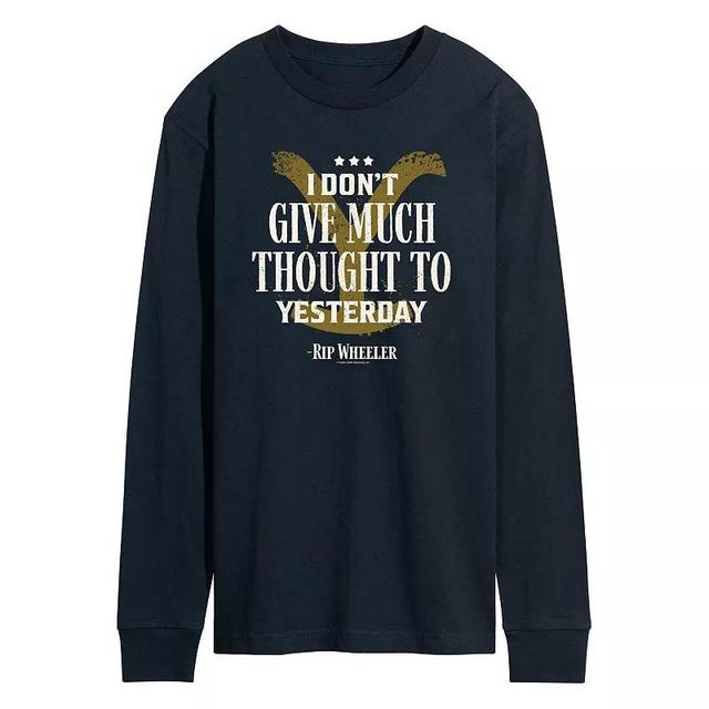 Mens Yellowstone Dont Give Much Thought Long Sleeve Graphic Tee Blue Product Image