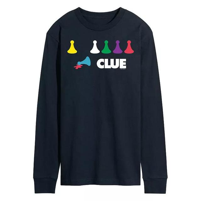 Mens Clue Game Pieces Long Sleeve Graphic Tee by Hasbro Product Image