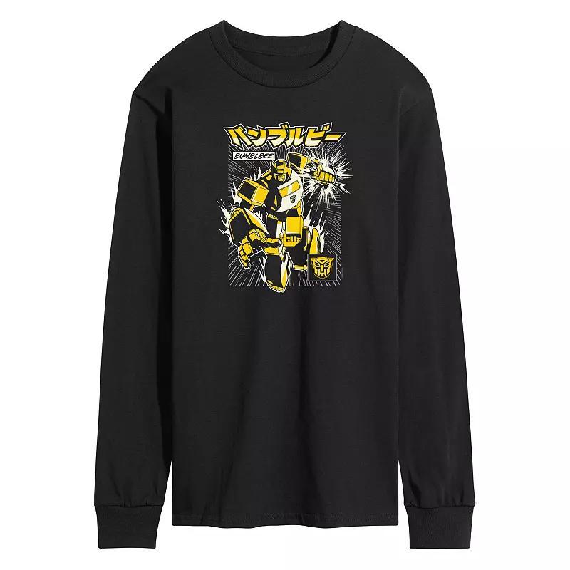 Mens Transformers Bumblebee Long Sleeve Graphic Tee Product Image