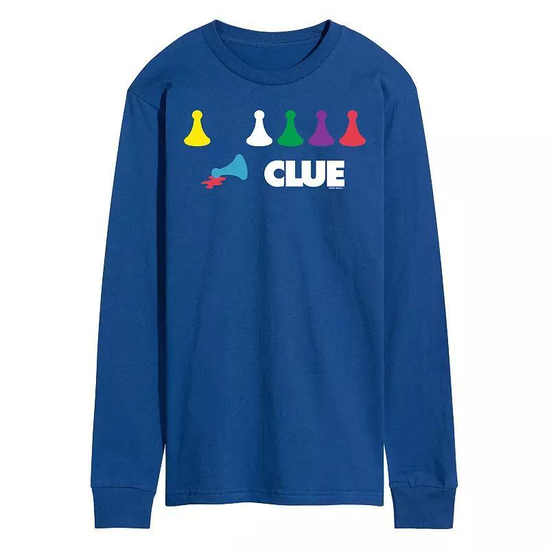 Mens Clue Game Pieces Long Sleeve Graphic Tee by Hasbro Product Image