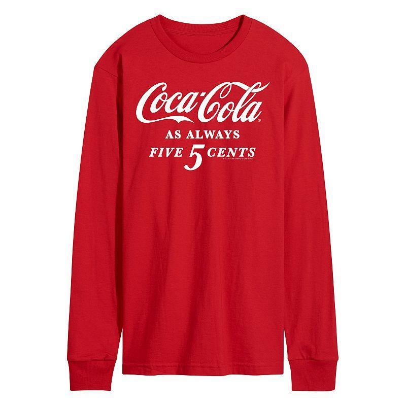 Mens Coca-Cola Five Cents Long Sleeve Graphic Tee Product Image