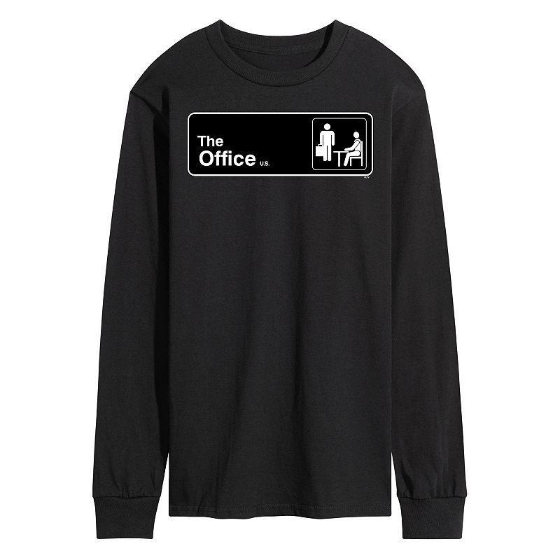 Mens The Office Door Sign Long Sleeve Tee Product Image