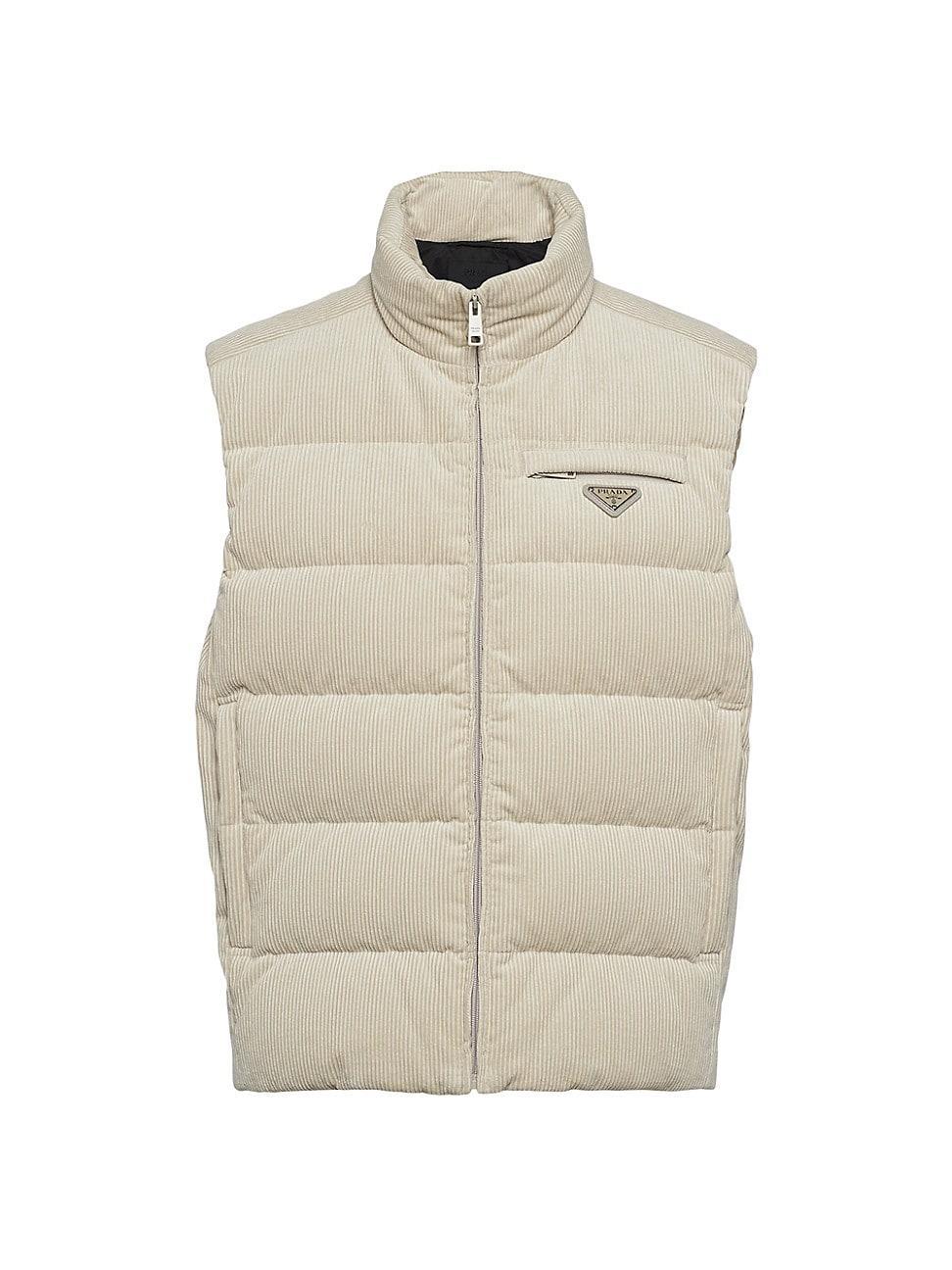 Mens Cropped Corduroy Down Vest Product Image