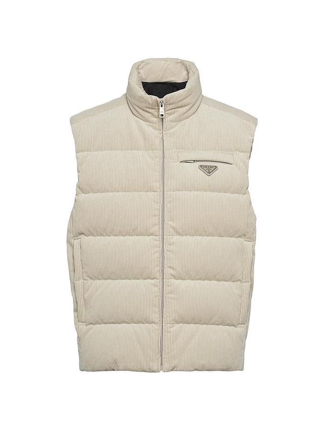 Mens Cropped Corduroy Down Vest Product Image