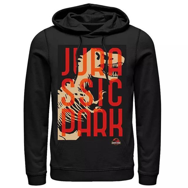 Mens Jurassic Park Split Typography T-Rex Bones Hoodie Product Image