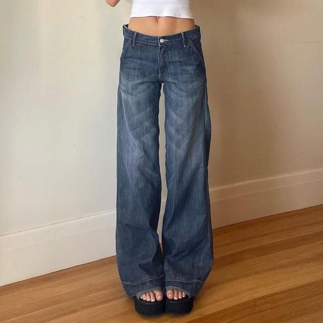 High Rise Washed Wide Leg Jeans Product Image