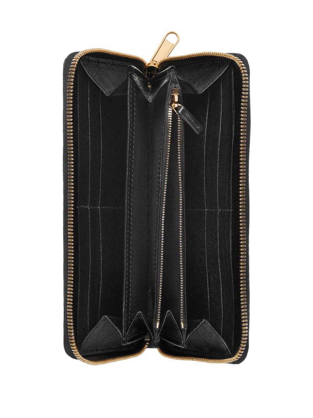 Logo-plaque Leather Wallet In Black Product Image