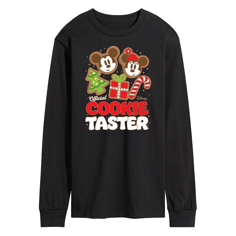 Disneys Mickey & Minnie Mouse Mens Official Cookie Taster Long Sleeve Graphic Tee Product Image