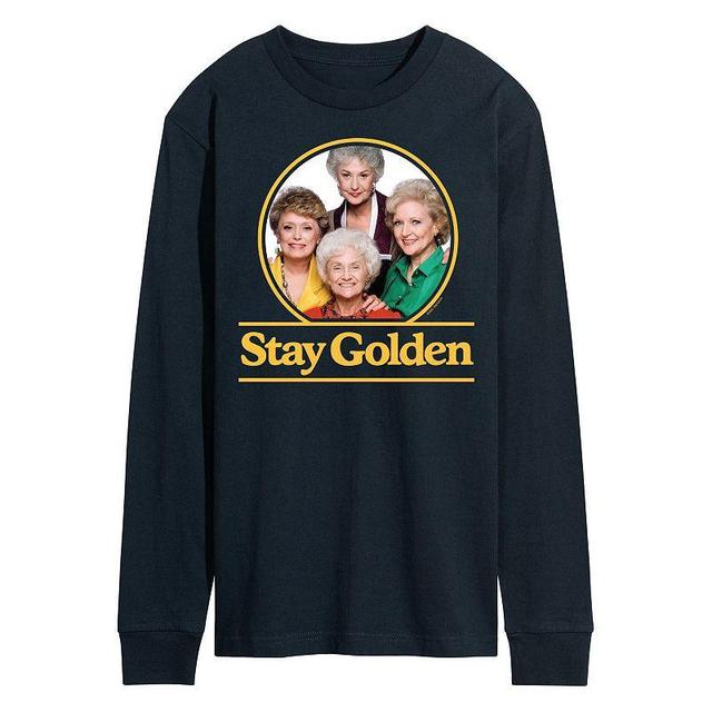 Mens Golden Girls Stay Golden Long Sleeve Tee Blue Product Image