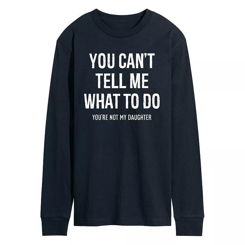 Mens You Cant Tell Me What To Do Long Sleeve Graphic Tee Blue Product Image