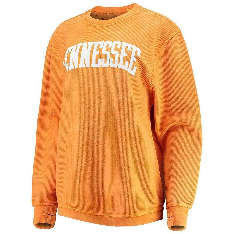 Womens Pressbox Tennessee Tennessee Volunteers Comfy Cord Vintage Wash Basic Arch Pullover Sweatshirt Product Image