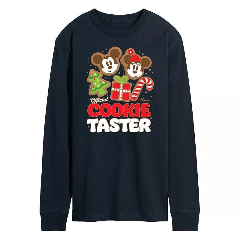 Disneys Mickey & Minnie Mouse Mens Official Cookie Taster Long Sleeve Graphic Tee Product Image