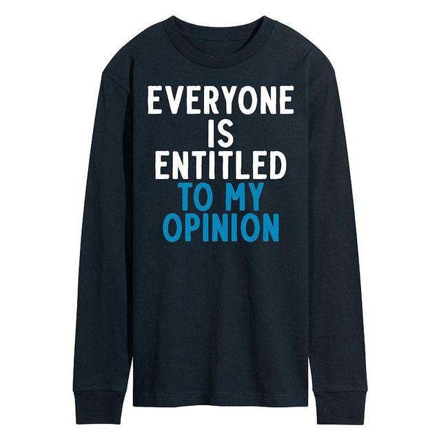 Mens My Opinion Graphic Tee Blue Product Image