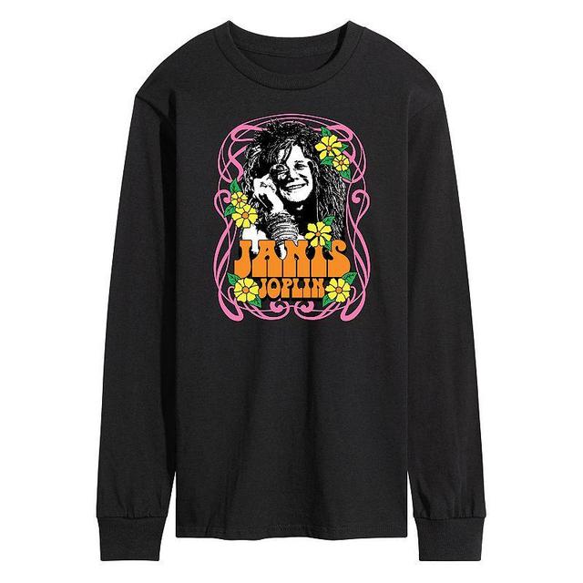 Mens Janis Joplin Flowers Long Sleeve Tee Product Image