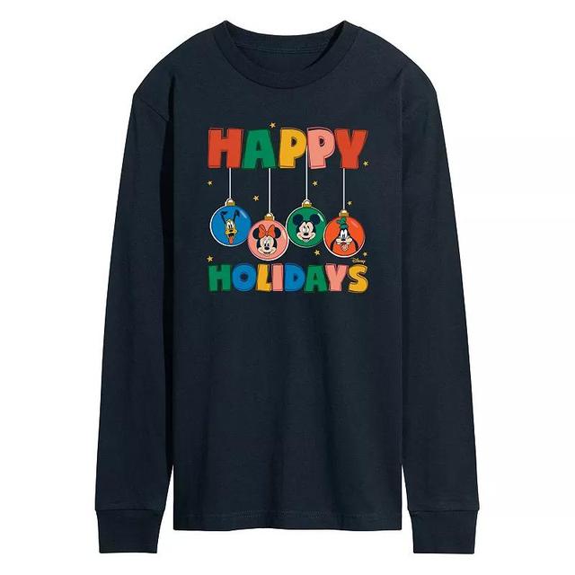 Disneys Mickey Mouse & Friends Mens Ornaments Long Sleeve Graphic Tee Product Image