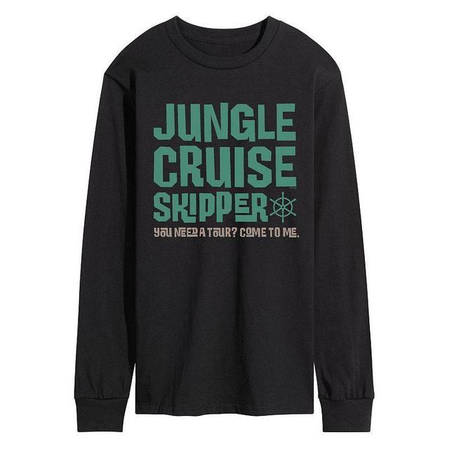 Disneys Jungle Cruise Mens Skipper Long Sleeve Graphic Tee Black Product Image