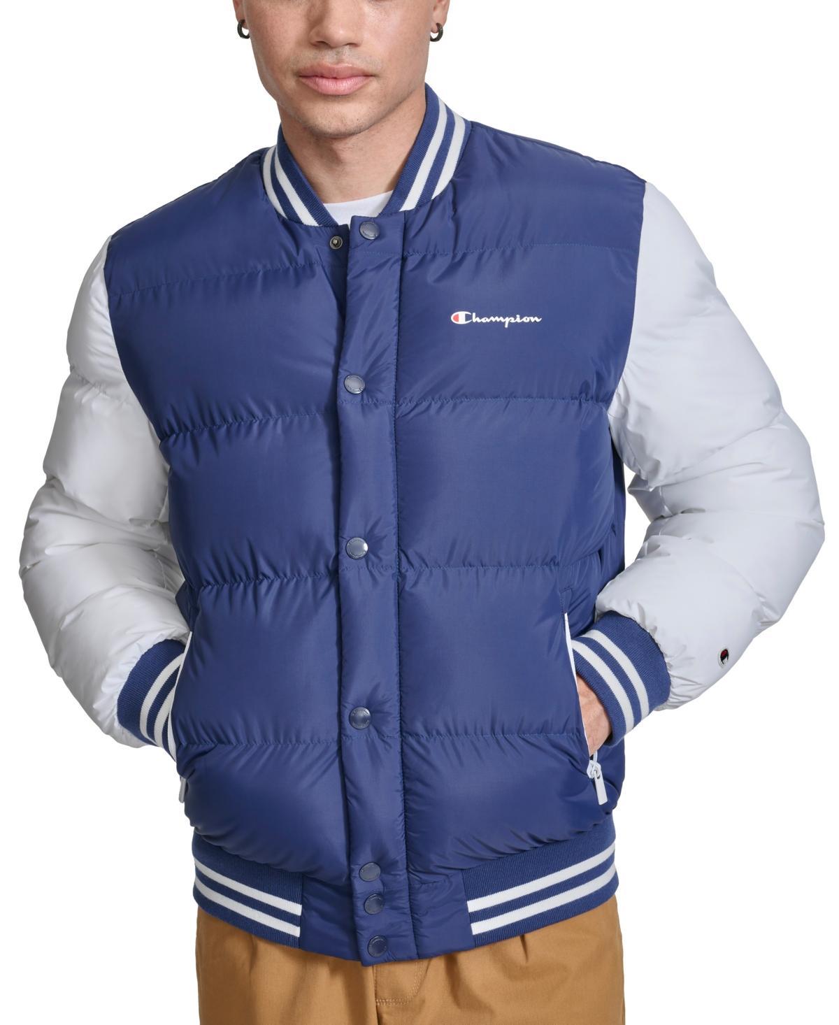 Champion Mens Quilted Full-Zip Varsity Puffer Jacket Product Image