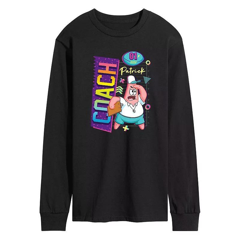 Mens SpongeBob SquarePants Coach Patrick Tee Black Product Image