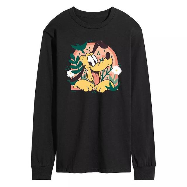 Disneys Mickey Mouse & Friends Pluto Mens Plants Long Sleeve Graphic Tee Product Image