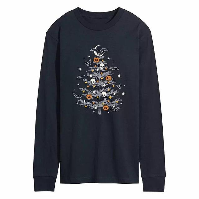 Mens Halloween Christmas Tree Tee Blue Product Image