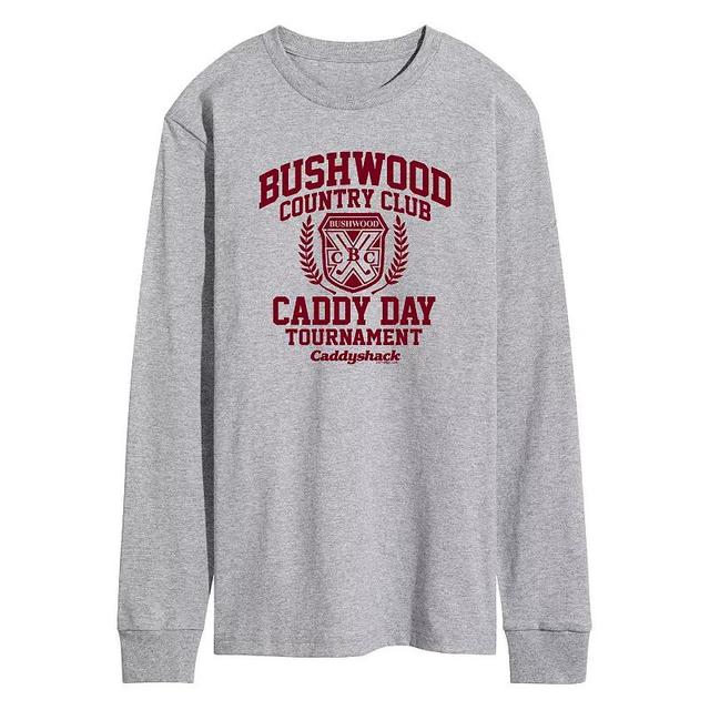 Mens Caddy Shack Bushwood Long Sleeve Graphic Tee Grey Gray Product Image