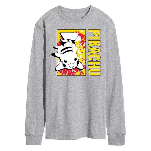 Mens Pokmon Tie Dye Pikachu Long Sleeve Graphic Tee Product Image