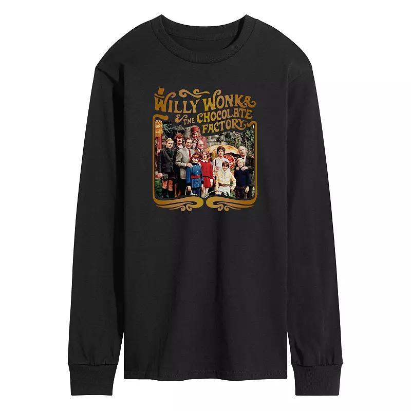 Mens Willy Wonka Cast Photo Long Sleeve Graphic Tee Product Image